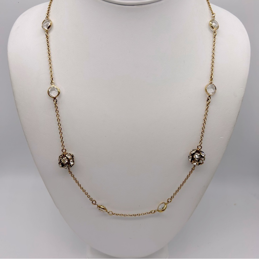 J. Crew Jeweled Pave and Bezel Necklace